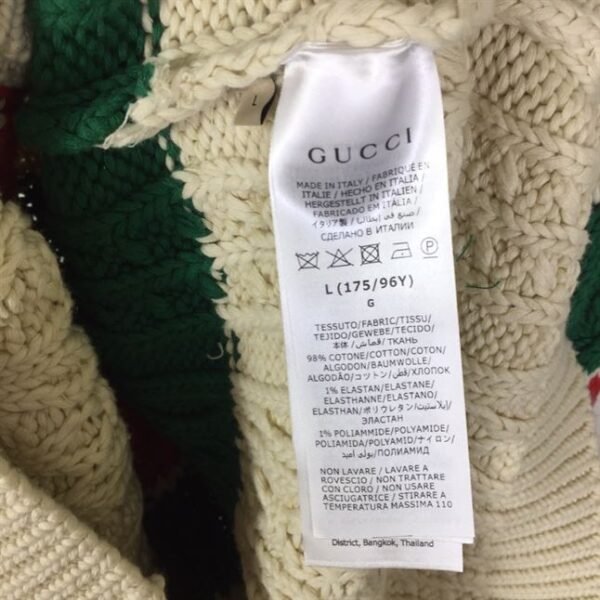 GUCCI WEB STRIPE CABLE-KNIT CARDIGAN – GCK041 - Image 8