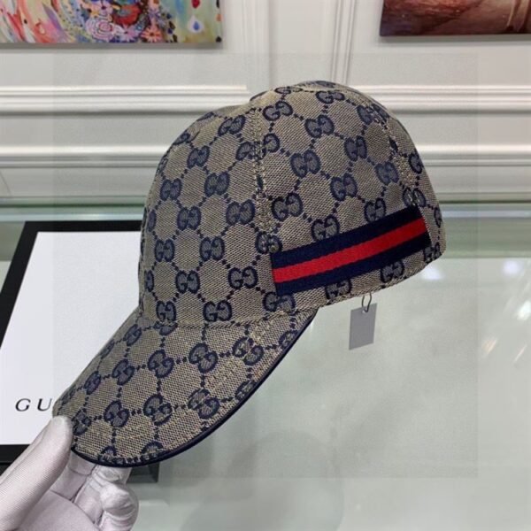 GUCCI WEB-STRIPE GG-LOGO BASEBALL HAT - GH064 - Image 3