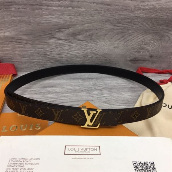 LOUIS VUITTON BELT LV INITIALES RESERSIBLE MONOGRAM 1W NOIR BLACK/BROWN – LBE004 - Image 6