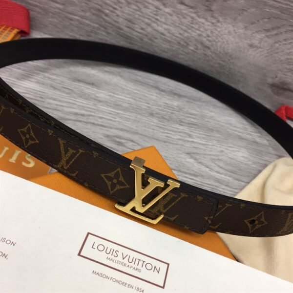 LOUIS VUITTON BELT LV INITIALES RESERSIBLE MONOGRAM 1W NOIR BLACK/BROWN – LBE004 - Image 4