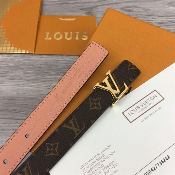 LOUIS VUITTON BELT LV INITIALES RESERSIBLE MONOGRAM ROSE POUDRE – LBE003 - Image 9