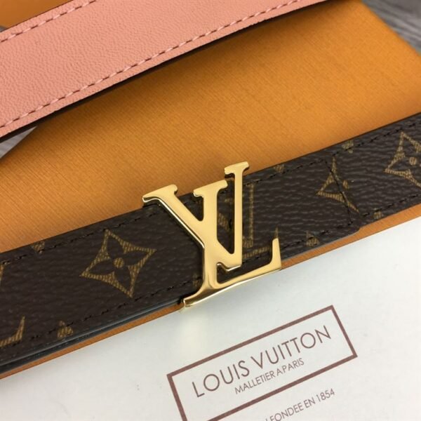 LOUIS VUITTON BELT LV INITIALES RESERSIBLE MONOGRAM ROSE POUDRE – LBE003 - Image 7
