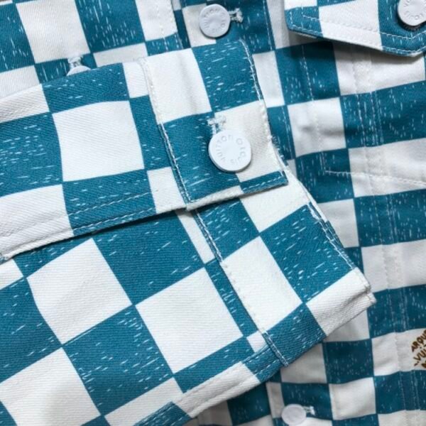 LOUIS VUITTON DAMIER DENIM TRUCKER JACKET – LVC008 - Image 6