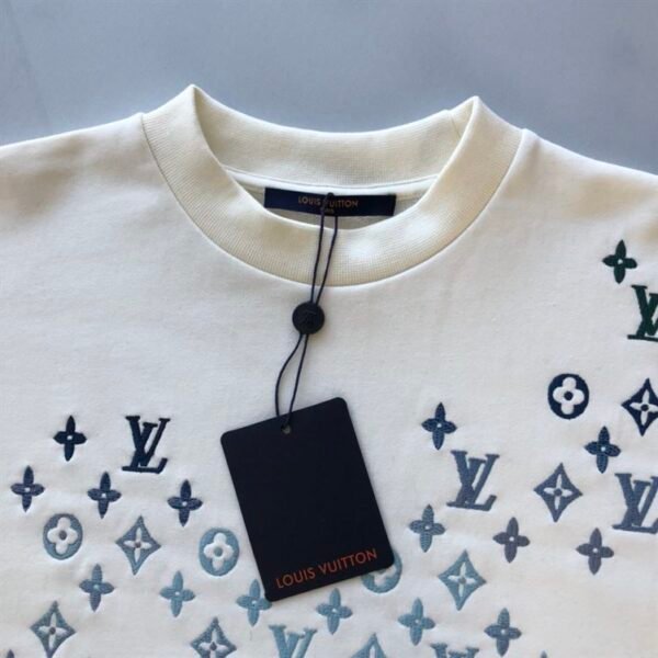 LOUIS VUITTON EMBROIDERED COTTON SWEATSHIRT MILK WHITE – LH065 - Image 5