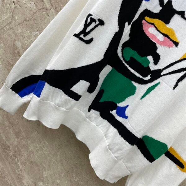 LOUIS VUITTON INTARSIA CASHMERE WOOL CREWNECK – LVH056 - Image 4