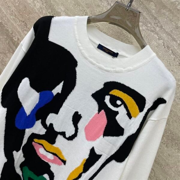 LOUIS VUITTON INTARSIA CASHMERE WOOL CREWNECK – LVH056 - Image 6