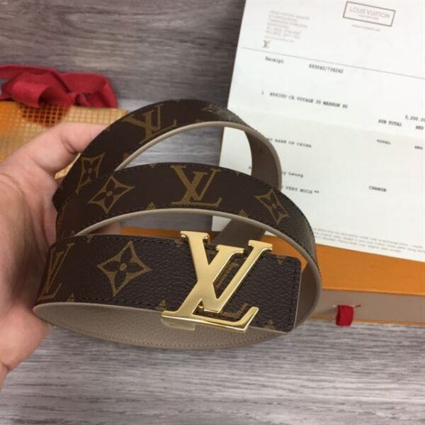 LOUIS VUITTON LV INITIALES 30MM REVERSIBLE BELT MONOGAM – LBE086 - Image 4