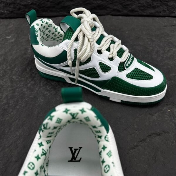 LOUIS VUITTON LV SKATE SNEAKER GREEN WHITE – LVS167 - Image 5