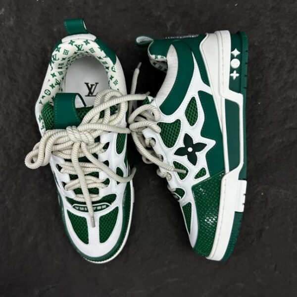 LOUIS VUITTON LV SKATE SNEAKER GREEN WHITE – LVS167 - Image 7