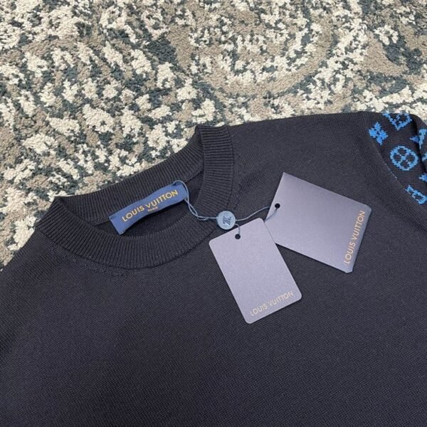 LOUIS VUITTON MONOGRAM MIX CASHMERE CREWNECK – LVH035 - Image 7