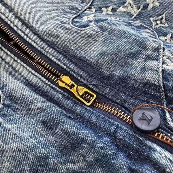 LOUIS VUITTON MONOGRAM PATCHWORK DENIM HOODIE – LVC031 - Image 6