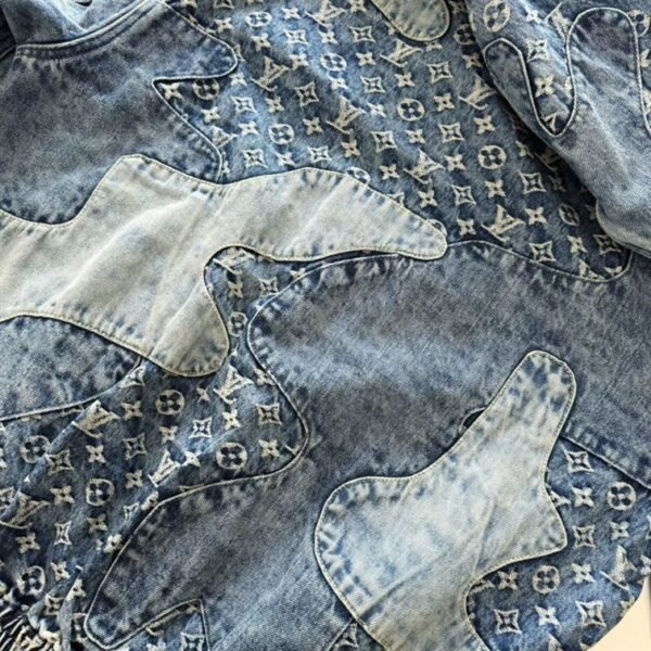LOUIS VUITTON MONOGRAM PATCHWORK DENIM HOODIE – LVC031 - Image 5