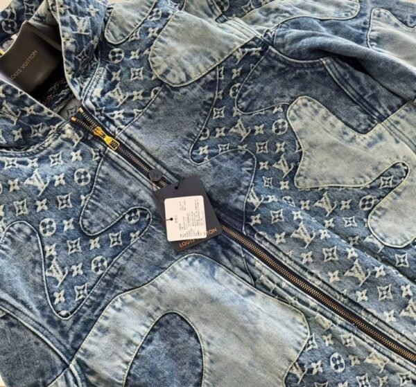 LOUIS VUITTON MONOGRAM PATCHWORK DENIM HOODIE – LVC031 - Image 7