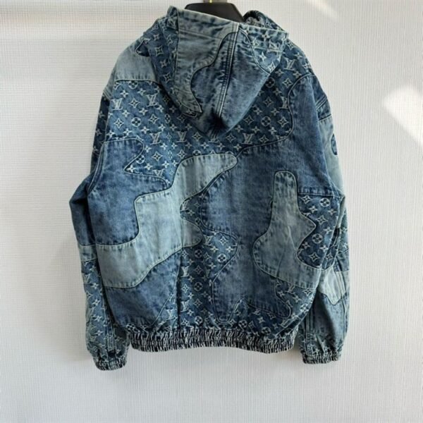 LOUIS VUITTON MONOGRAM PATCHWORK DENIM HOODIE – LVC031 - Image 3