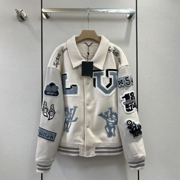 LOUIS VUITTON MULTI PATCHES MIXED LEATHER VARSITY BLOUSON – LVC014 - Image 2