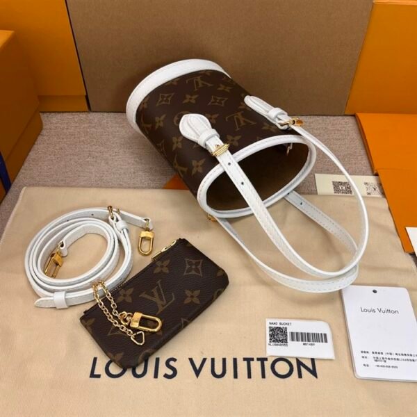 LOUIS VUITTON NANO BUCKET BROWN WHITE - LW134 - Image 6