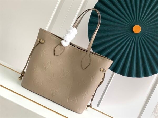 LOUIS VUITTON NEVERFULL MM TOURTERELLE MONOGRAM EMPREINTE - LW035