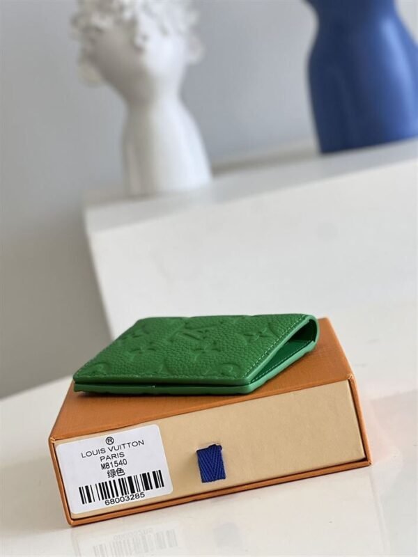 LOUIS VUITTON POCKET ORGANIZER IN GREEN MONOGRAM TAURILLON - WLV037 - Image 3