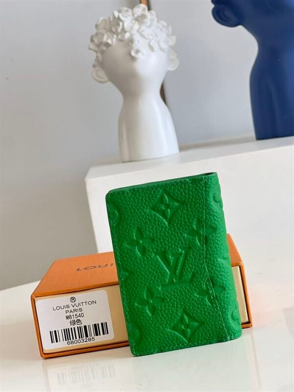 LOUIS VUITTON POCKET ORGANIZER IN GREEN MONOGRAM TAURILLON - WLV037 - Image 2