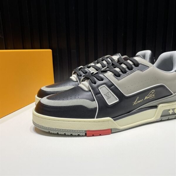LOUIS VUITTON TRAINER BLACK GREY- LVS029 - Image 9