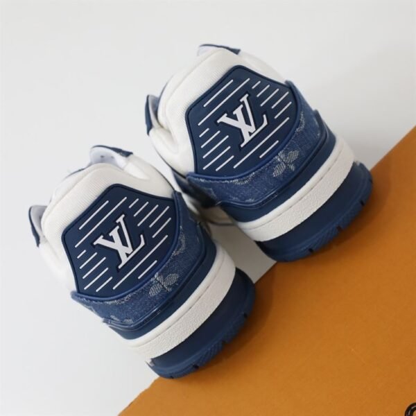 LOUIS VUITTON TRAINER MONOGRAM DENIM WHITE BLUE – LVS006 - Image 10