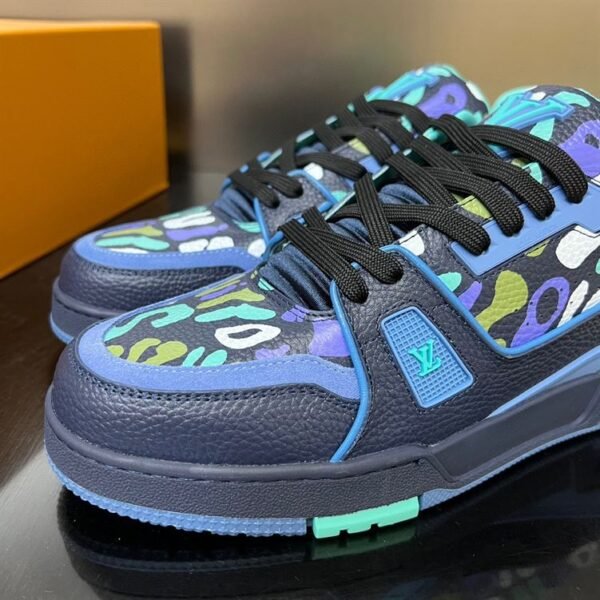 LOUIS VUITTON TRAINER SNEAKER IN MARINE – LVS144 - Image 5