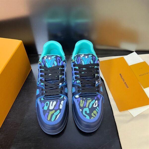 LOUIS VUITTON TRAINER SNEAKER IN MARINE – LVS144 - Image 7