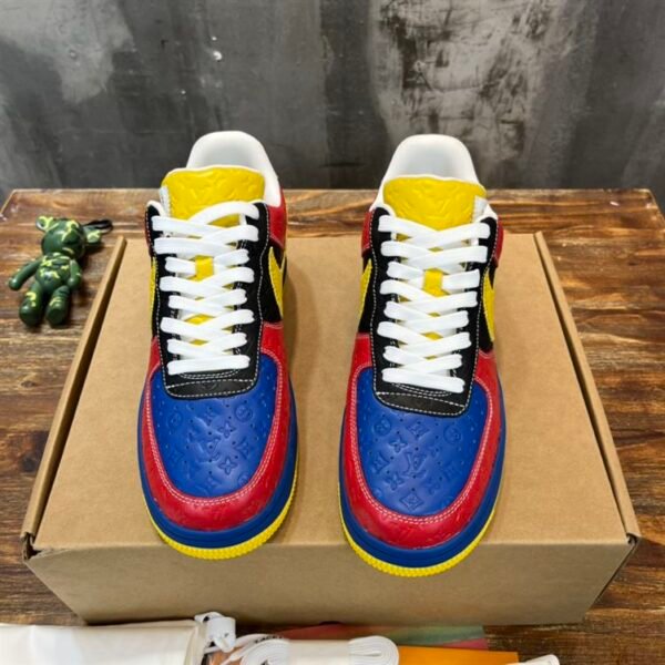 LOUIS VUITTON X NIKE AIR FORCE 1 LOW-TOP SNEAKERS IN MULTICOLOR – LVS118 - Image 5