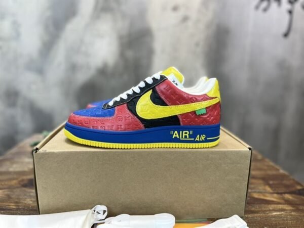 LOUIS VUITTON X NIKE AIR FORCE 1 LOW-TOP SNEAKERS IN MULTICOLOR – LVS118 - Image 2