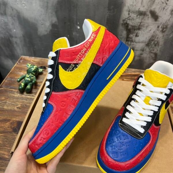 LOUIS VUITTON X NIKE AIR FORCE 1 LOW-TOP SNEAKERS IN MULTICOLOR – LVS118 - Image 3