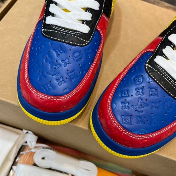 LOUIS VUITTON X NIKE AIR FORCE 1 LOW-TOP SNEAKERS IN MULTICOLOR – LVS118 - Image 6