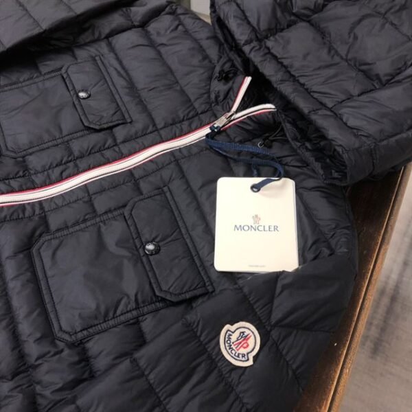 MONCLER BLACK PUFFER HOODED JACKET – MC071 - Image 6