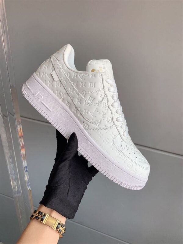 NIKE AIR FORCE 1 LOUIS VUITTON TRIPLE WHITE – LVS109 - Image 6