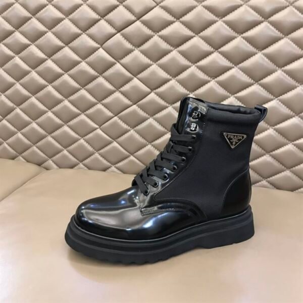 PRADA BRUSHED LEATHER AND NYLON BOOTS – PRS035 - Image 7