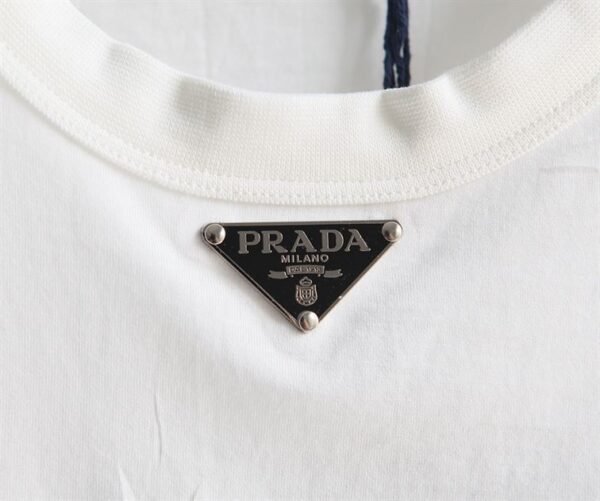 PRADA COTTON T-SHIRT WHITE – PT002 - Image 4