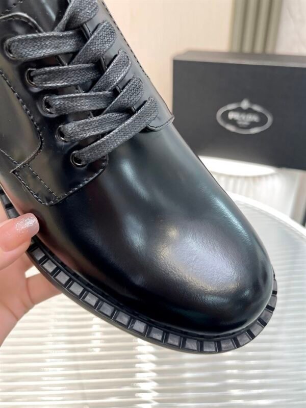 PRADA MONOLITH BRUSHED LEATHER DERBY SHOES – PRS038 - Image 7